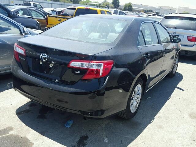 4T4BF1FKXER369973 - 2014 TOYOTA CAMRY L BLACK photo 4