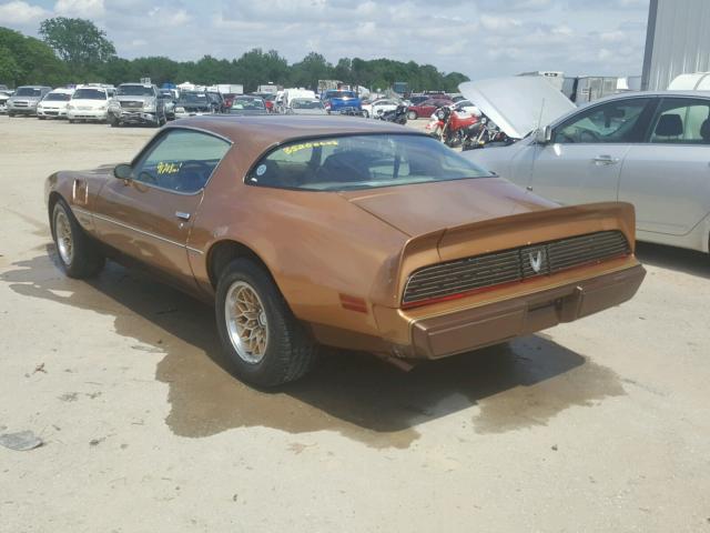 2U87Y9N110759 - 1979 PONTIAC FIREBIRD GOLD photo 3