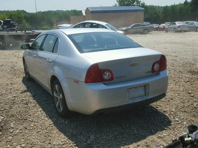 1G1ZC5EU2BF146691 - 2011 CHEVROLET MALIBU 1LT SILVER photo 3