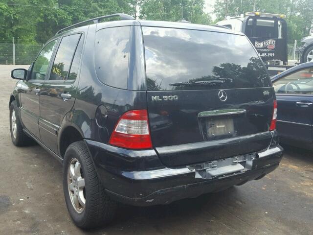 4JGAB75E02A330984 - 2002 MERCEDES-BENZ ML 500 BLACK photo 3