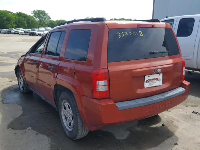 1J8FT28W08D750310 - 2008 JEEP PATRIOT SP ORANGE photo 3