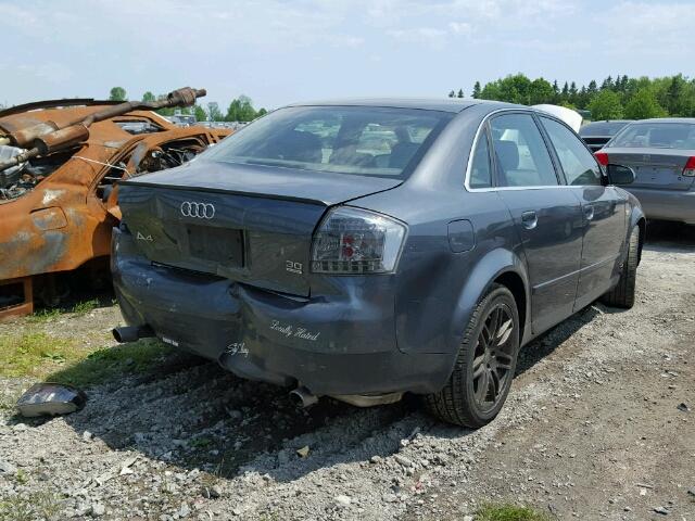 WAULT68E72A309269 - 2002 AUDI A4 3.0 QUA GRAY photo 4