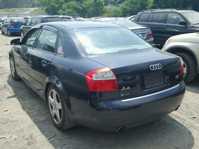 WAULC68E53A158658 - 2003 AUDI A4 1.8T QU BLUE photo 3