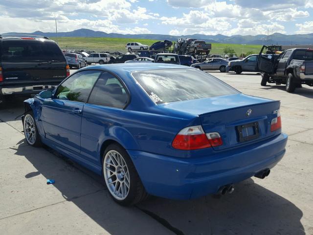WBSBL93411JR10523 - 2001 BMW M3 CI BLUE photo 3