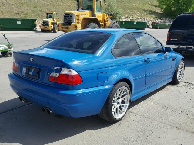 WBSBL93411JR10523 - 2001 BMW M3 CI BLUE photo 4