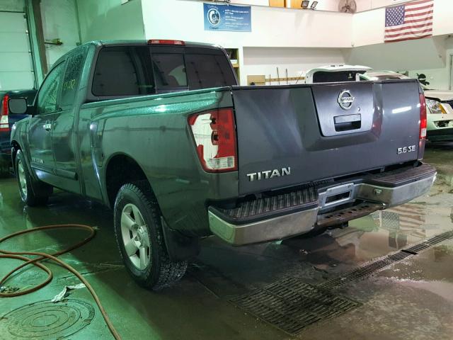 1N6BA06B66N522882 - 2006 NISSAN TITAN XE GRAY photo 3