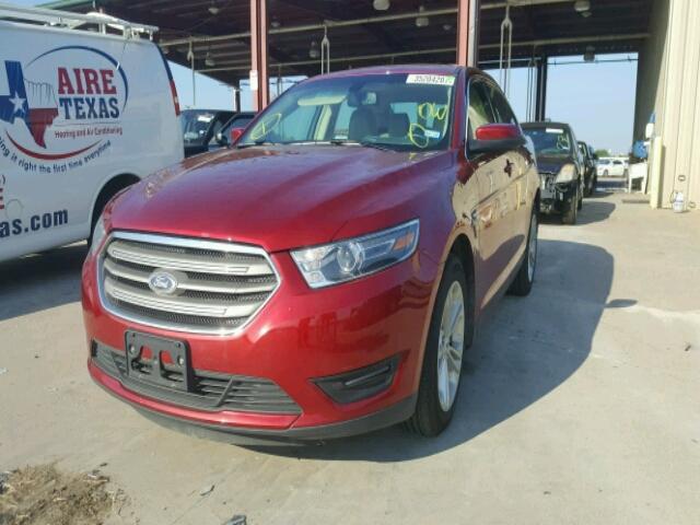 1FAHP2E86FG202971 - 2015 FORD TAURUS SEL RED photo 2