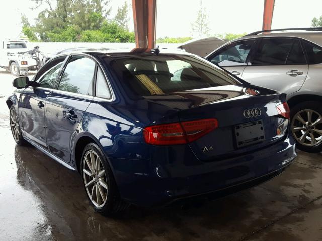 WAUAFAFL6GN018345 - 2016 AUDI A4 PREMIUM BLUE photo 3