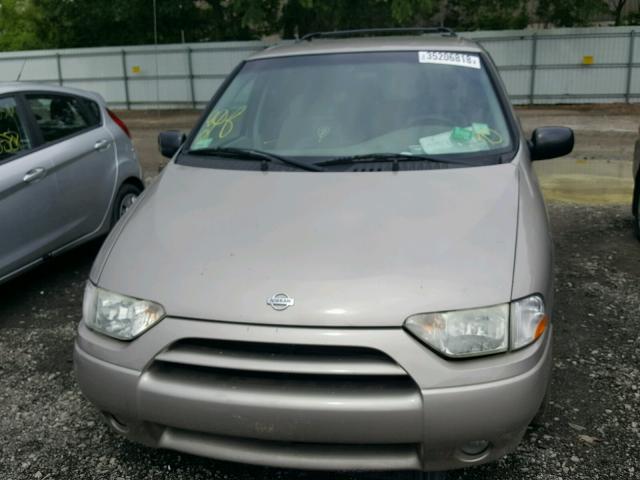 4N2ZN15T92D821169 - 2002 NISSAN QUEST GXE BEIGE photo 9