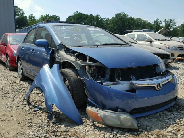 1HGFA16596L040778 - 2006 HONDA CIVIC LX BLUE photo 1