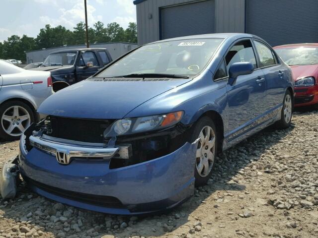 1HGFA16596L040778 - 2006 HONDA CIVIC LX BLUE photo 2