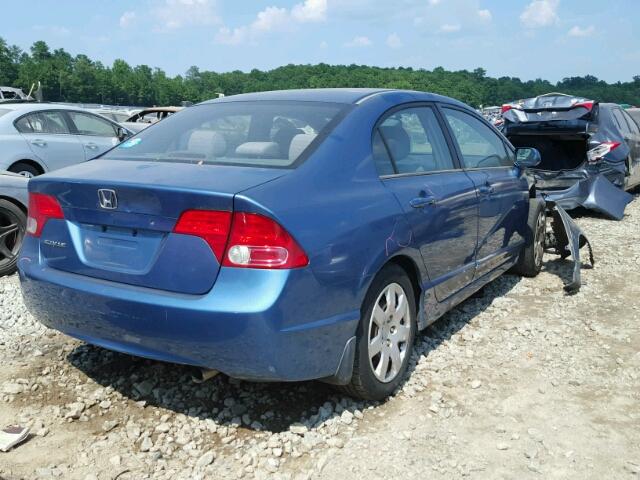 1HGFA16596L040778 - 2006 HONDA CIVIC LX BLUE photo 4