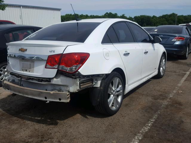 1G1PG5SB8E7418853 - 2014 CHEVROLET CRUZE LTZ WHITE photo 4