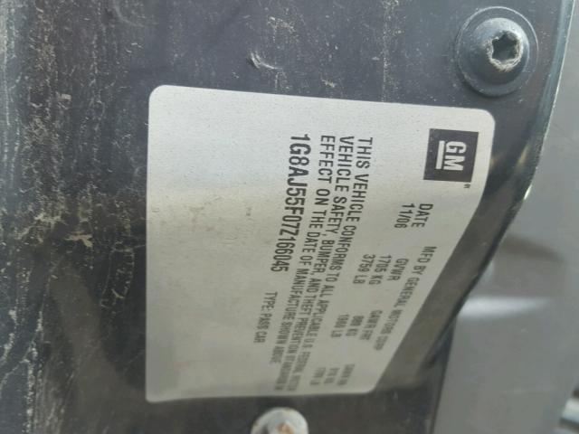 1G8AJ55F07Z166045 - 2007 SATURN ION LEVEL 蓝色 照片 10