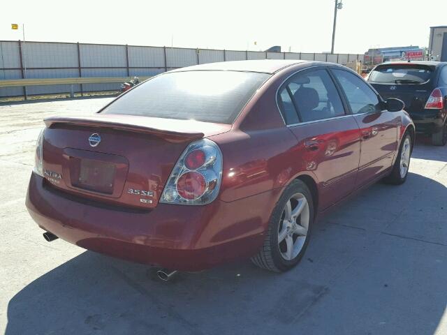 1N4BL11D45C107085 - 2005 NISSAN ALTIMA SE MAROON photo 4