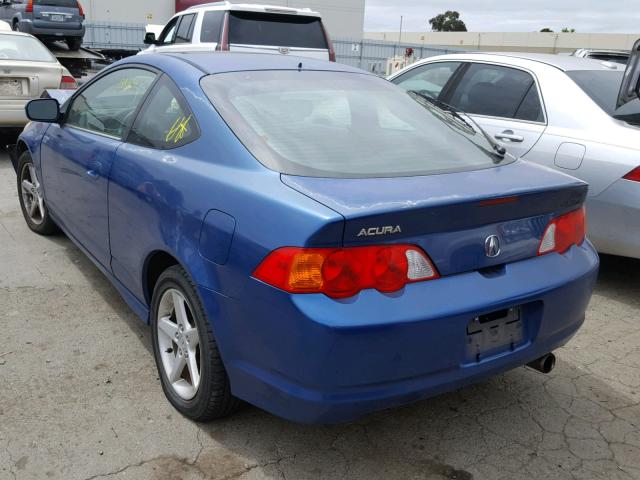 JH4DC53052C019984 - 2002 ACURA RSX TYPE-S BLUE photo 3