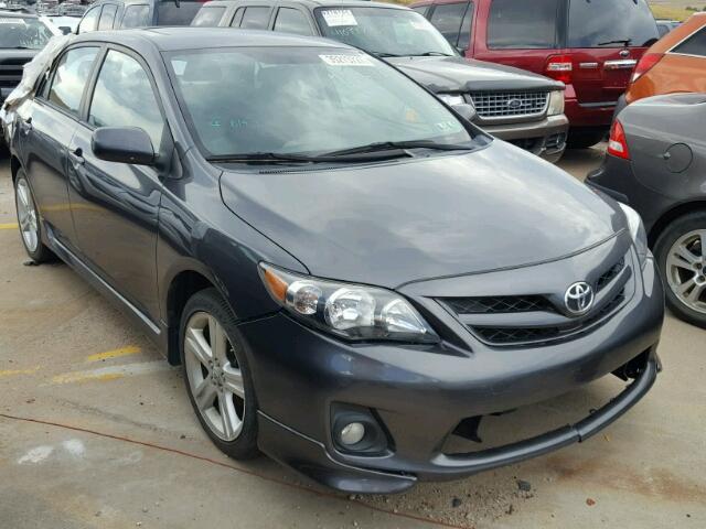 2T1BU4EEXDC078516 - 2013 TOYOTA COROLLA BA GRAY photo 1