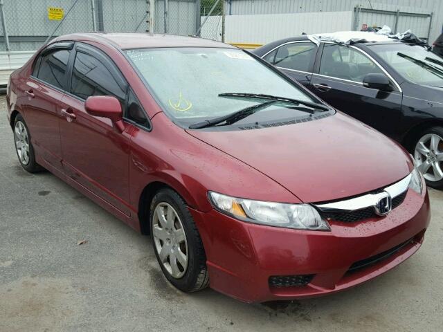 2HGFA1F50BH519100 - 2011 HONDA CIVIC LX MAROON photo 1