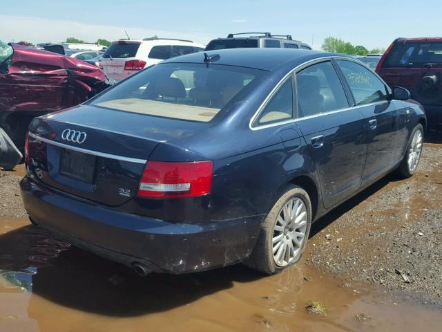 WAUDH74F56N193269 - 2006 AUDI A6 3.2 QUA BLUE photo 4