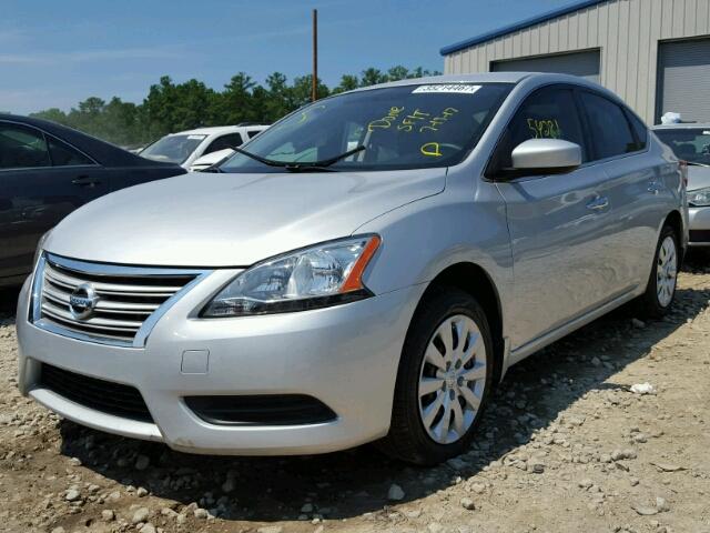 1N4AB7AP4EN850782 - 2014 NISSAN SENTRA S SILVER photo 2