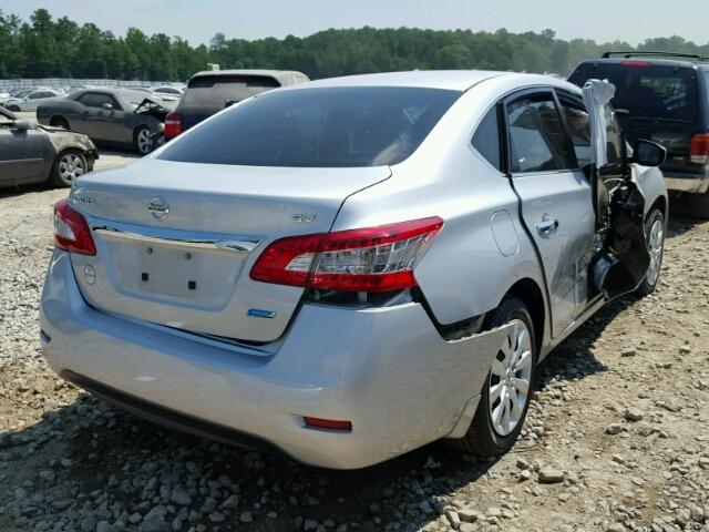 1N4AB7AP4EN850782 - 2014 NISSAN SENTRA S SILVER photo 4