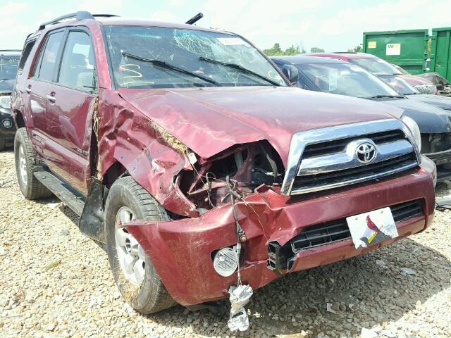 JTEBU14RX78093418 - 2007 TOYOTA 4RUNNER SR MAROON photo 1