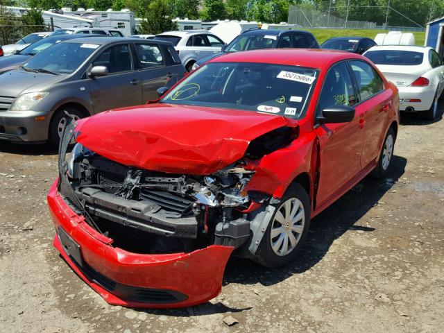 3VW2K7AJ6EM329337 - 2014 VOLKSWAGEN JETTA BASE 红色 照片 2