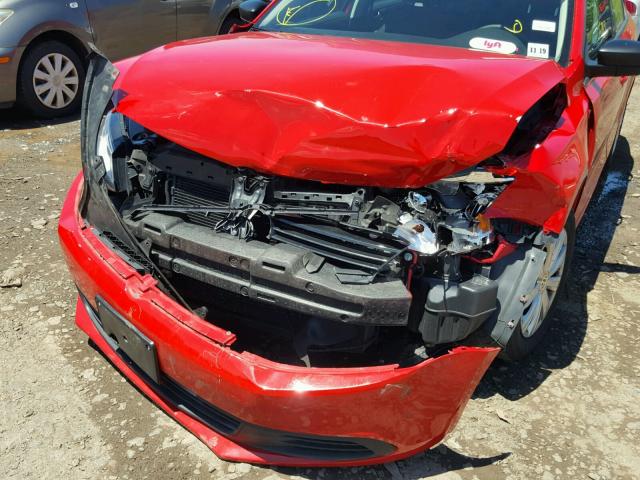 3VW2K7AJ6EM329337 - 2014 VOLKSWAGEN JETTA BASE 红色 照片 9