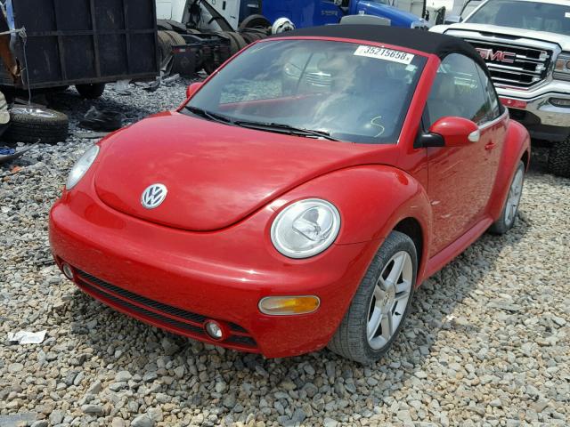 3VWCD31Y45M351695 - 2005 VOLKSWAGEN NEW BEETLE RED photo 2