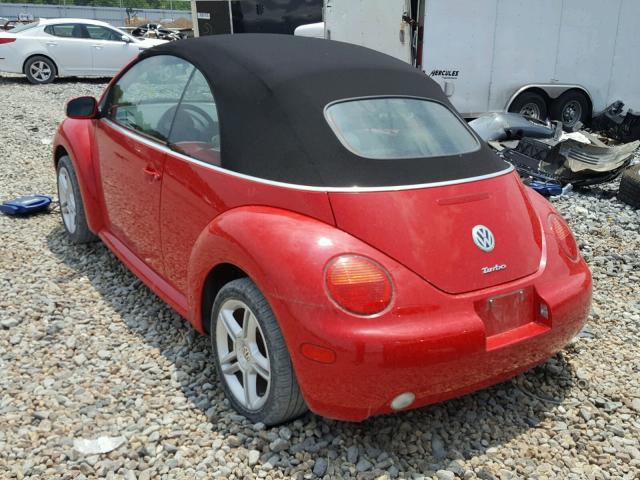 3VWCD31Y45M351695 - 2005 VOLKSWAGEN NEW BEETLE RED photo 3