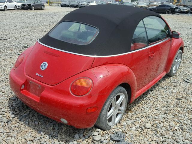 3VWCD31Y45M351695 - 2005 VOLKSWAGEN NEW BEETLE RED photo 4