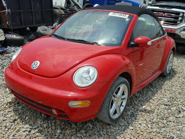 3VWCD31Y45M351695 - 2005 VOLKSWAGEN NEW BEETLE RED photo 9
