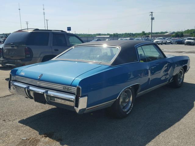 1H57U2B588376 - 1972 CHEVROLET MONTE CARL BLUE photo 4