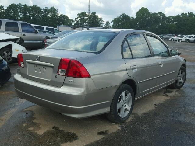 2HGES26784H547942 - 2004 HONDA CIVIC EX BEIGE photo 4