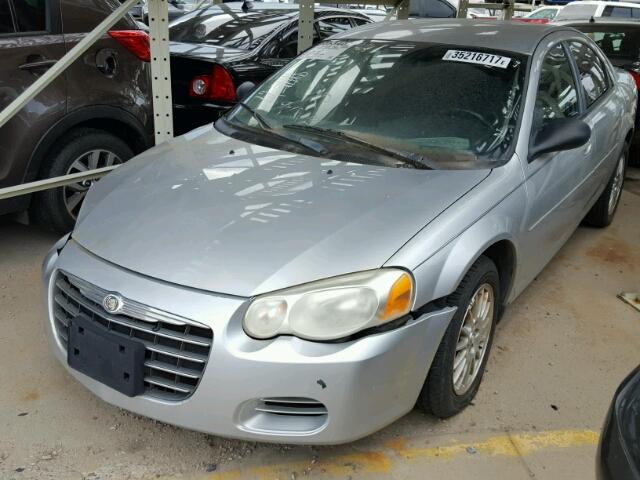 1C3EL46X34N401533 - 2004 CHRYSLER SEBRING LX GRAY photo 2