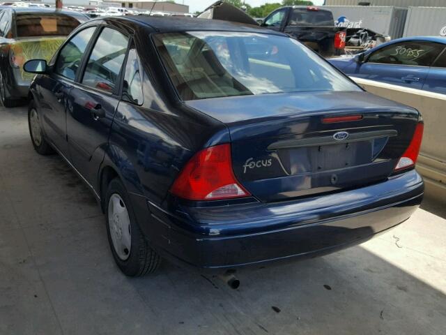 1FAFP33P61W247768 - 2001 FORD FOCUS LX BLUE photo 3