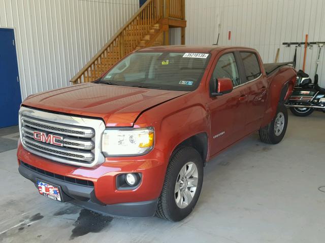 1GTG6CE3XG1306080 - 2016 GMC CANYON SLE BURGUNDY photo 2