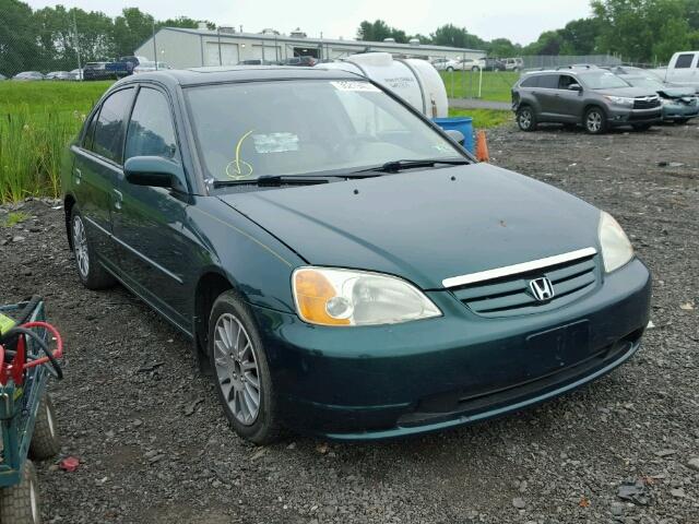 1HGES26741L053737 - 2001 HONDA CIVIC EX GREEN photo 1