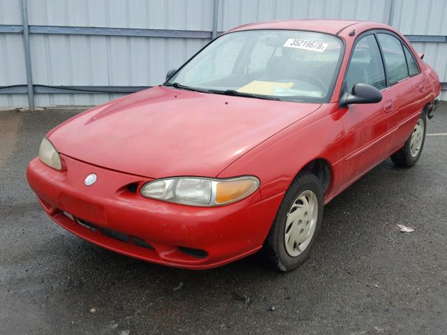 1MELM13P3VW616875 - 1997 MERCURY TRACER LS RED photo 2