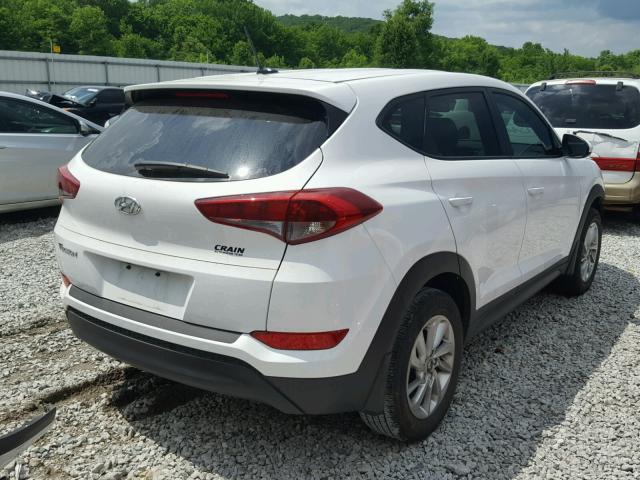 KM8J23A49HU326543 - 2017 HYUNDAI TUCSON SE WHITE photo 4