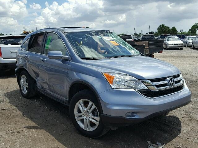 5J6RE4H73BL049416 - 2011 HONDA CR-V EX-L BLUE photo 1