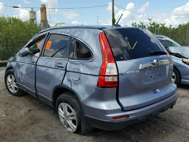 5J6RE4H73BL049416 - 2011 HONDA CR-V EX-L BLUE photo 3