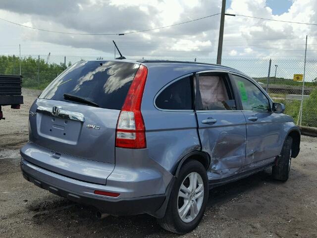 5J6RE4H73BL049416 - 2011 HONDA CR-V EX-L BLUE photo 4