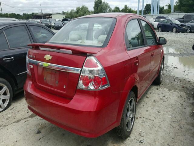 KL1TD56658B019466 - 2008 CHEVROLET AVEO RED photo 4