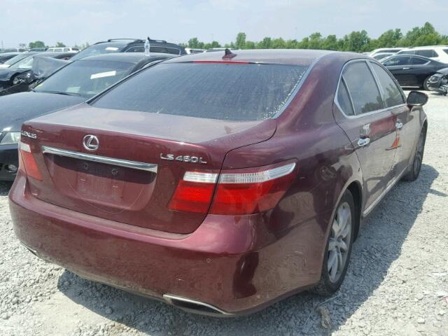 JTHGL46F175020522 - 2007 LEXUS LS 460L MAROON photo 4