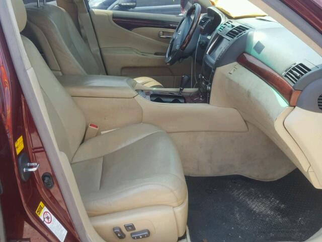 JTHGL46F175020522 - 2007 LEXUS LS 460L MAROON photo 5