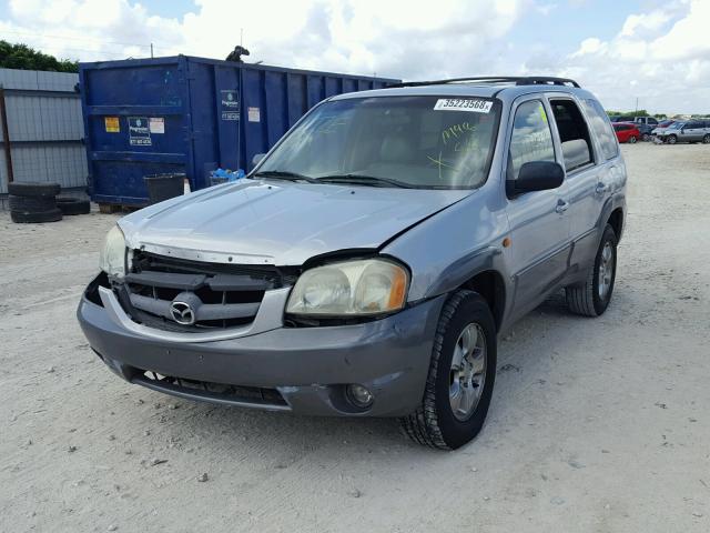 4F2YU09122KM48881 - 2002 MAZDA TRIBUTE LX SILVER photo 2