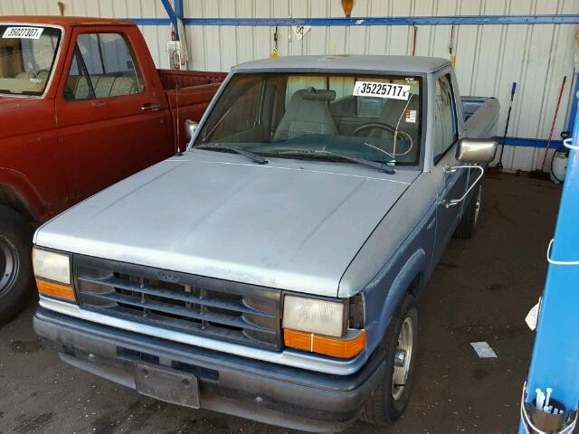 1FTCR10X4MUE48102 - 1991 FORD RANGER BLUE photo 2