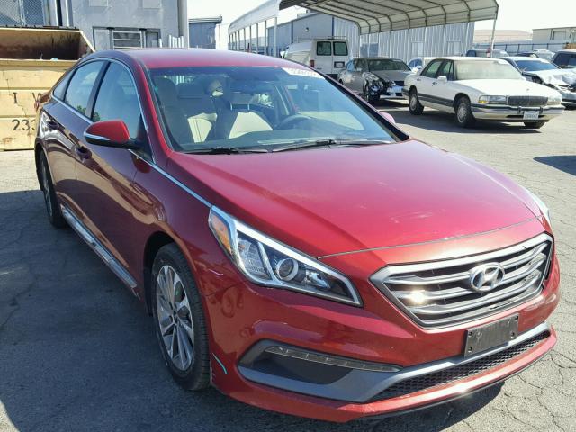 5NPE34AF7GH415871 - 2016 HYUNDAI SONATA SPO RED photo 1