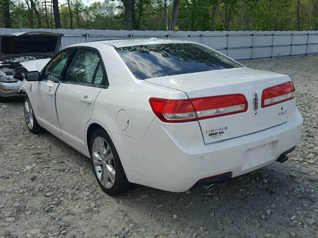 3LNHL2GC1CR814227 - 2012 LINCOLN MKZ WHITE photo 3